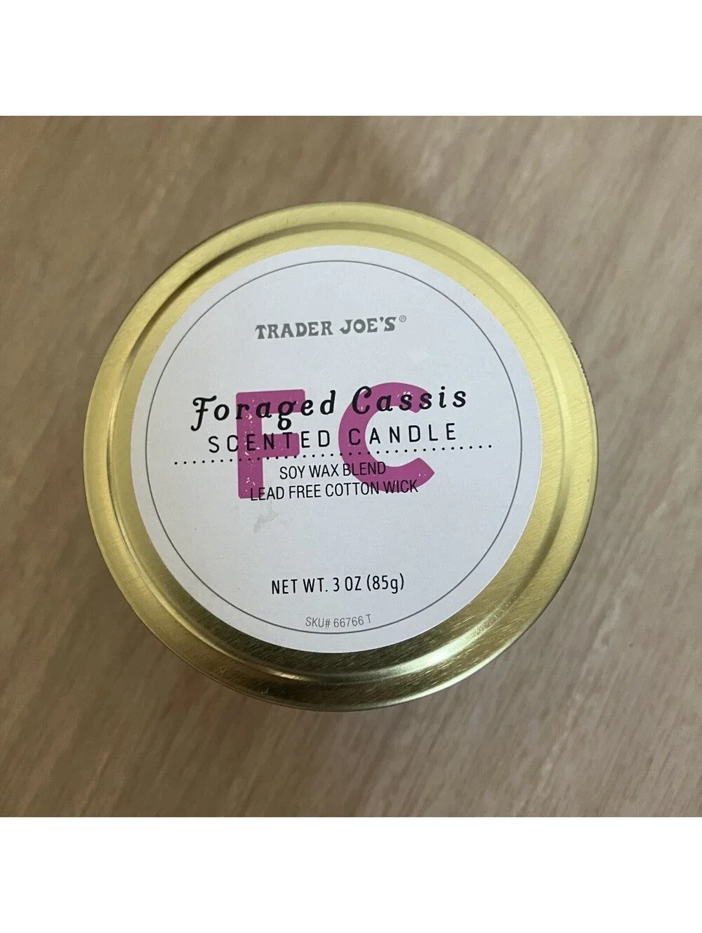 New Trader Joe's Foraged Cassis Scented Soy Candle Floral 3 oz Holiday 2024